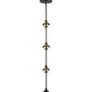 Meyda Lighting Fleur-de-lite 12" Copper Vein & Gold Pendant Light With Multi-Colored Shade Glass