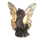 Meyda Lighting Floating Fairy 8" Mahogany Bronze Accent Table Lamp With Beige Iridescent Shade Glass