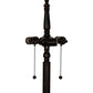 Meyda Lighting Floral 60" 3-Light Mahogany Bronze Floor Lamp Base