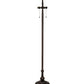 Meyda Lighting Floral 60" 3-Light Mahogany Bronze Floor Lamp Base