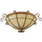 Meyda Lighting Florentine 24" 2-Light Pompeii Gold Flush Mount Light With Beige Sahara Taupe Idalight Shade
