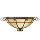 Meyda Lighting Florentine 24" 2-Light Pompeii Gold Flush Mount Light With Beige Sahara Taupe Idalight Shade