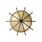 Meyda Lighting Florentine 24" 2-Light Pompeii Gold Flush Mount Light With Beige Sahara Taupe Idalight Shade