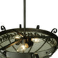 Meyda Lighting Florentine 24" 3-Light Blackwash Semi-flush Mount Ceiling Light With Clear Seeded Shade Glass