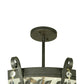 Meyda Lighting Florentine 24" 3-Light Blackwash Semi-flush Mount Ceiling Light With Clear Seeded Shade Glass