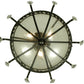 Meyda Lighting Florentine 24" 3-Light Blackwash Semi-flush Mount Ceiling Light With Clear Seeded Shade Glass