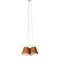 Meyda Lighting Flower Pot 20" 3-Light Matte White Pendant Light With Brown Terracotta Shade