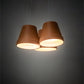 Meyda Lighting Flower Pot 20" 3-Light Matte White Pendant Light With Brown Terracotta Shade
