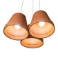 Meyda Lighting Flower Pot 20" 3-Light Matte White Pendant Light With Brown Terracotta Shade