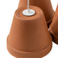 Meyda Lighting Flower Pot 20" 3-Light Matte White Pendant Light With Brown Terracotta Shade