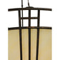 Meyda Lighting Flowing Cross 48" 6-Light Copper Rust Inverted Pendant Light With Botticino Idalight Shade