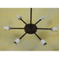 Meyda Lighting Flowing Cross 48" 6-Light Copper Rust Inverted Pendant Light With Botticino Idalight Shade