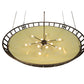 Meyda Lighting Flowing Cross 60" 12-Light Copper Rust Inverted Pendant Light With Provostone Idalight Shade