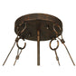 Meyda Lighting Flowing Cross 60" 12-Light Copper Rust Inverted Pendant Light With Provostone Idalight Shade