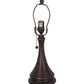 Meyda Lighting Fluted 10" Mahogany Bronze Table Lamp Base