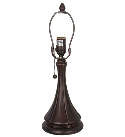 Meyda Lighting Fluted 10" Mahogany Bronze Table Lamp Base