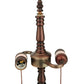 Meyda Lighting Fluted 14" 2-Light Mahogany Bronze Table Lamp Base