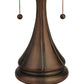 Meyda Lighting Fluted 14" 2-Light Mahogany Bronze Table Lamp Base
