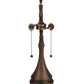 Meyda Lighting Fluted 14" 2-Light Mahogany Bronze Table Lamp Base