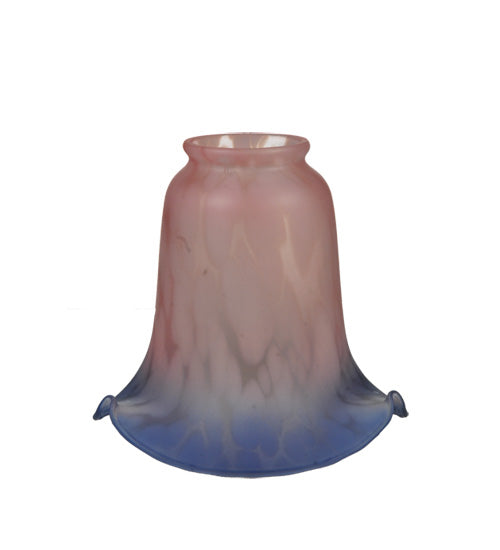 Meyda Lighting Fluted 16773 6" Pink & Blue Shade Glass