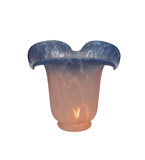 Meyda Lighting Fluted 16773 6" Pink & Blue Shade Glass