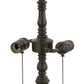 Meyda Lighting Fluted 23" 2-Light Mahogany Bronze Table Lamp Base