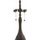 Meyda Lighting Fluted 23" 2-Light Mahogany Bronze Table Lamp Base