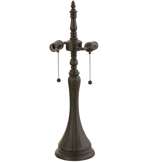 Meyda Lighting Fluted 23" 2-Light Mahogany Bronze Table Lamp Base