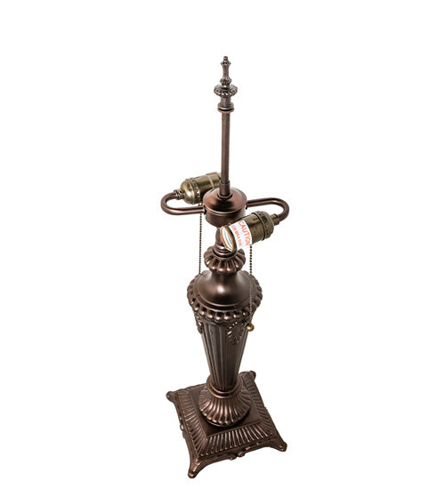 Meyda Lighting Fluted 26" 2-Light Mahogany Bronze Table Lamp Base