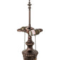 Meyda Lighting Fluted 26" 2-Light Mahogany Bronze Table Lamp Base