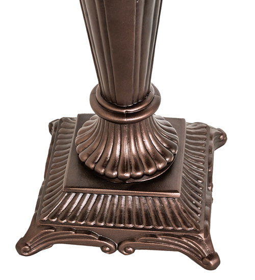Meyda Lighting Fluted 26" 2-Light Mahogany Bronze Table Lamp Base