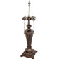 Meyda Lighting Fluted 26" 2-Light Mahogany Bronze Table Lamp Base