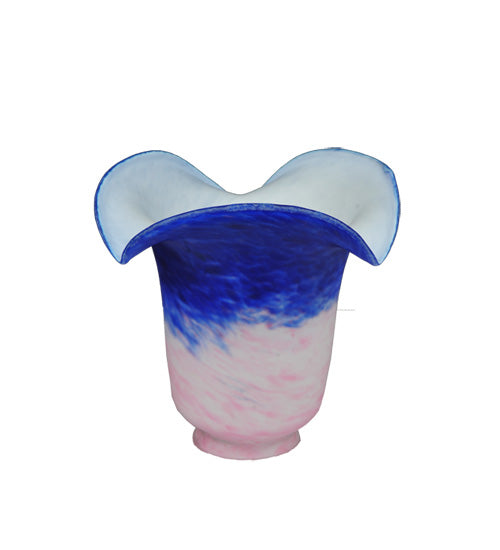 Meyda Lighting Fluted 6" Pink & Blue Shade Glass