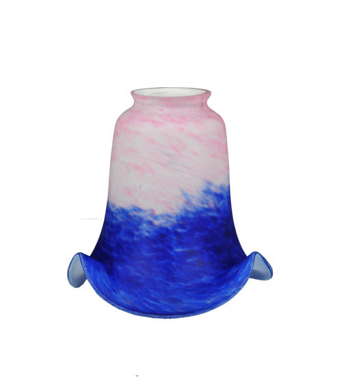 Meyda Lighting Fluted 6" Pink & Blue Shade Glass