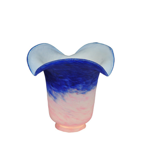 Meyda Lighting Fluted 6" Pink & Blue Shade Glass