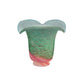 Meyda Lighting Fluted 6" Pink and Green Shade Glass
