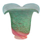 Meyda Lighting Fluted 6" Pink and Green Shade Glass