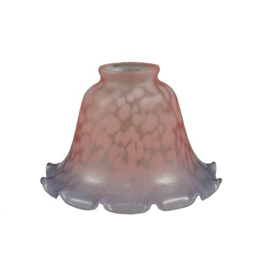 Meyda Lighting Fluted Bell 6" Pink and Blue Shade Glass