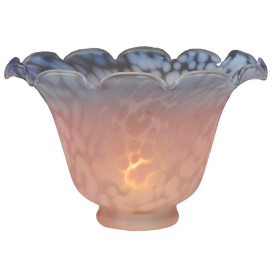 Meyda Lighting Fluted Bell 6" Pink and Blue Shade Glass