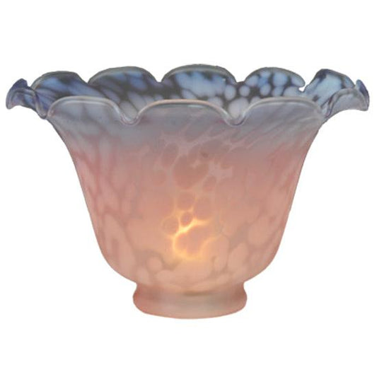 Meyda Lighting Fluted Bell 6" Pink and Blue Shade Glass