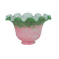 Meyda Lighting Fluted Bell 7" Pink & Green Shade Glass