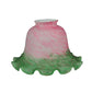 Meyda Lighting Fluted Bell 7" Pink & Green Shade Glass