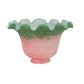 Meyda Lighting Fluted Bell 7" Pink & Green Shade Glass