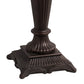 Meyda Lighting Fluted Fleur 15" Mahogany Bronze Table Lamp Base