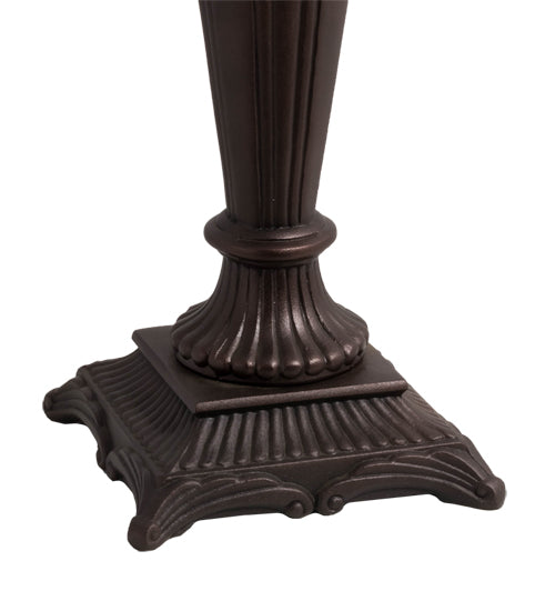 Meyda Lighting Fluted Fleur 15" Mahogany Bronze Table Lamp Base