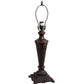 Meyda Lighting Fluted Fleur 15" Mahogany Bronze Table Lamp Base