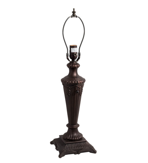 Meyda Lighting Fluted Fleur 15" Mahogany Bronze Table Lamp Base