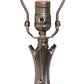 Meyda Lighting Fluted Ivy 11" Mahogany Bronze Table Lamp Base