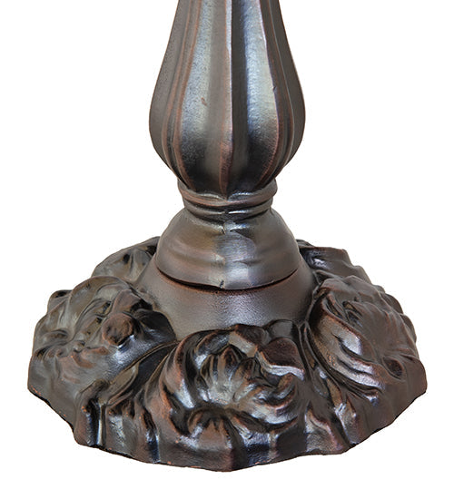 Meyda Lighting Fluted Ivy 11" Mahogany Bronze Table Lamp Base