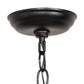 Meyda Lighting Fly Fisherman 22" 2-Light Textured Black Pendant Light With Amber Mica Shade Glass